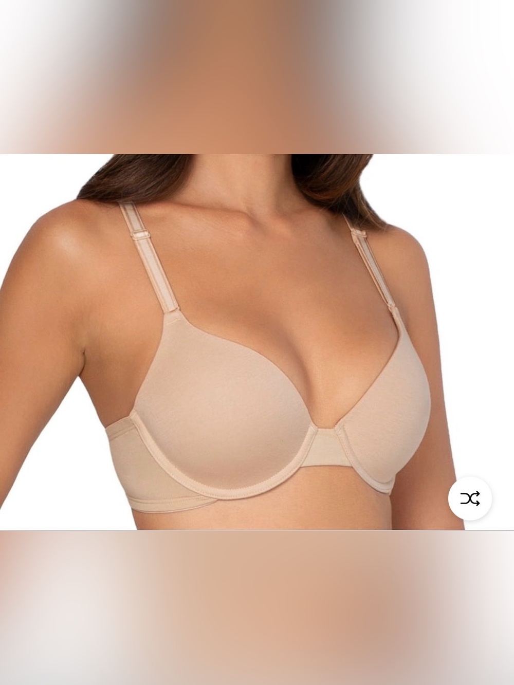 Bundle Fruit of the Loom Everyday T-Shirt Bra (2 bras) Size L Black Hue Sand